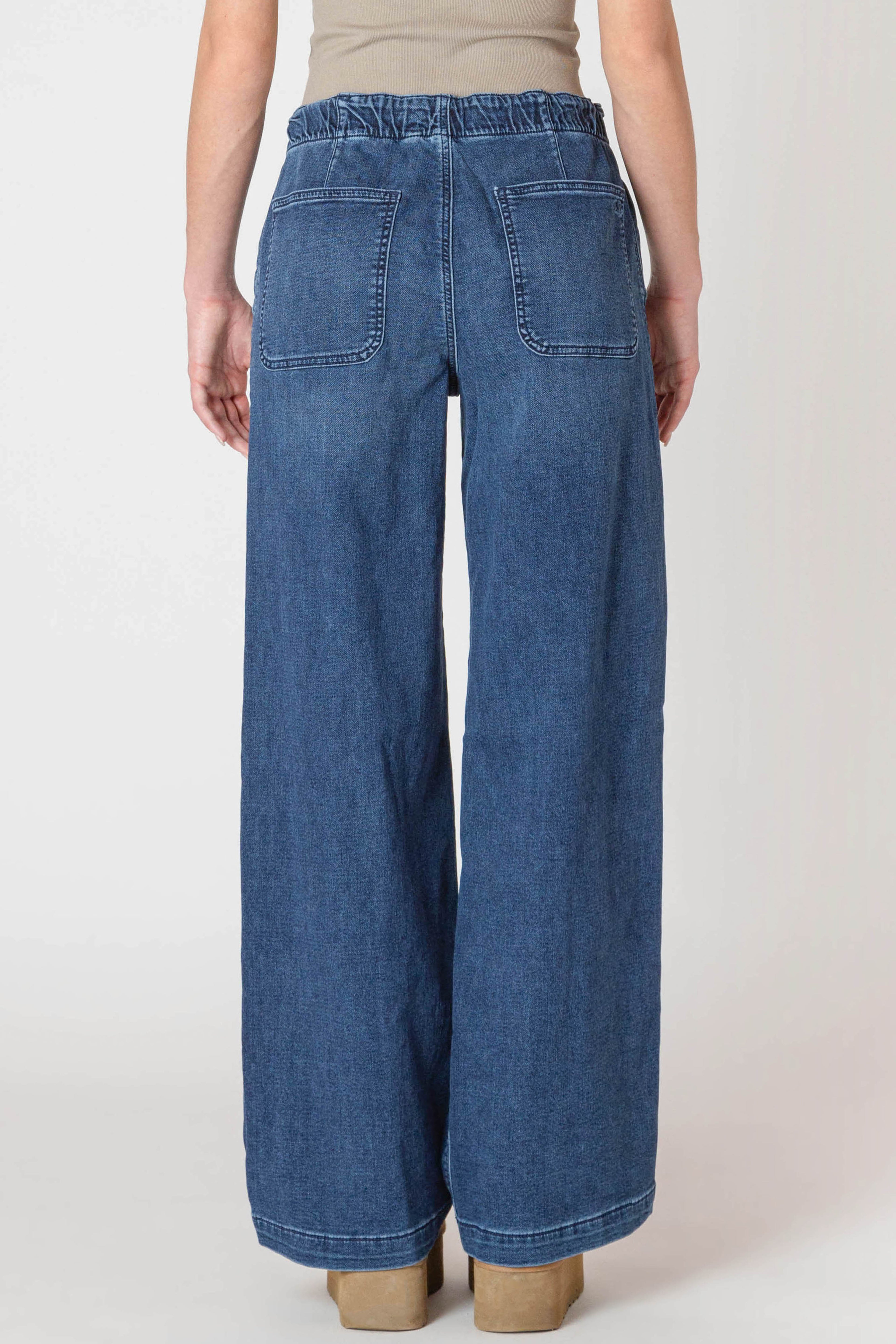 Drawstring Denim Trousers