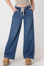 Drawstring Denim Trousers
