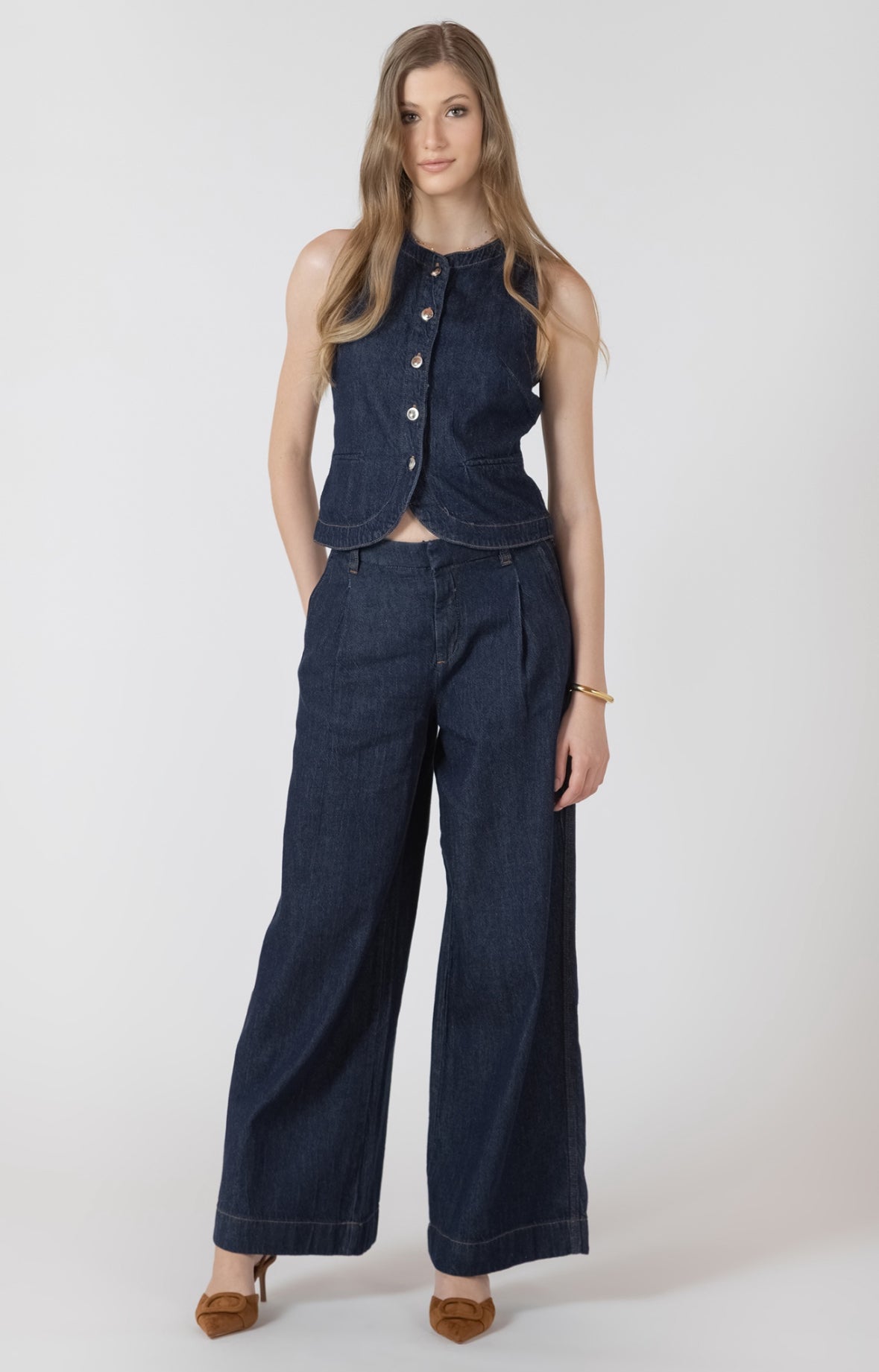 She Means Business Denim Trousers