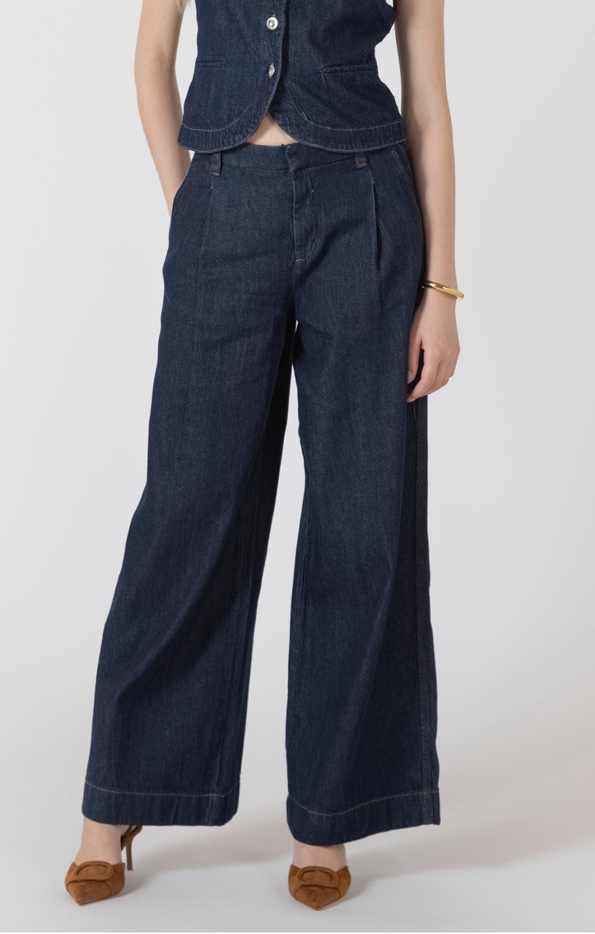 She Means Business Denim Trousers