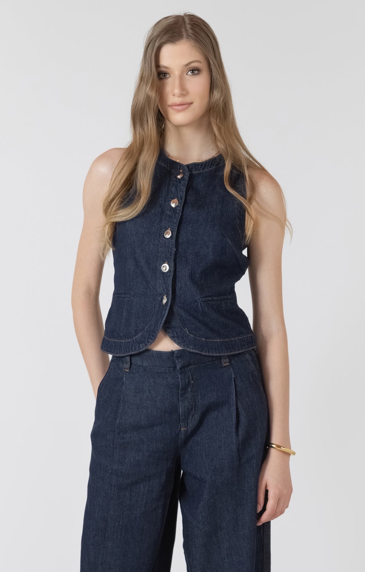 She Means Business Denim Top