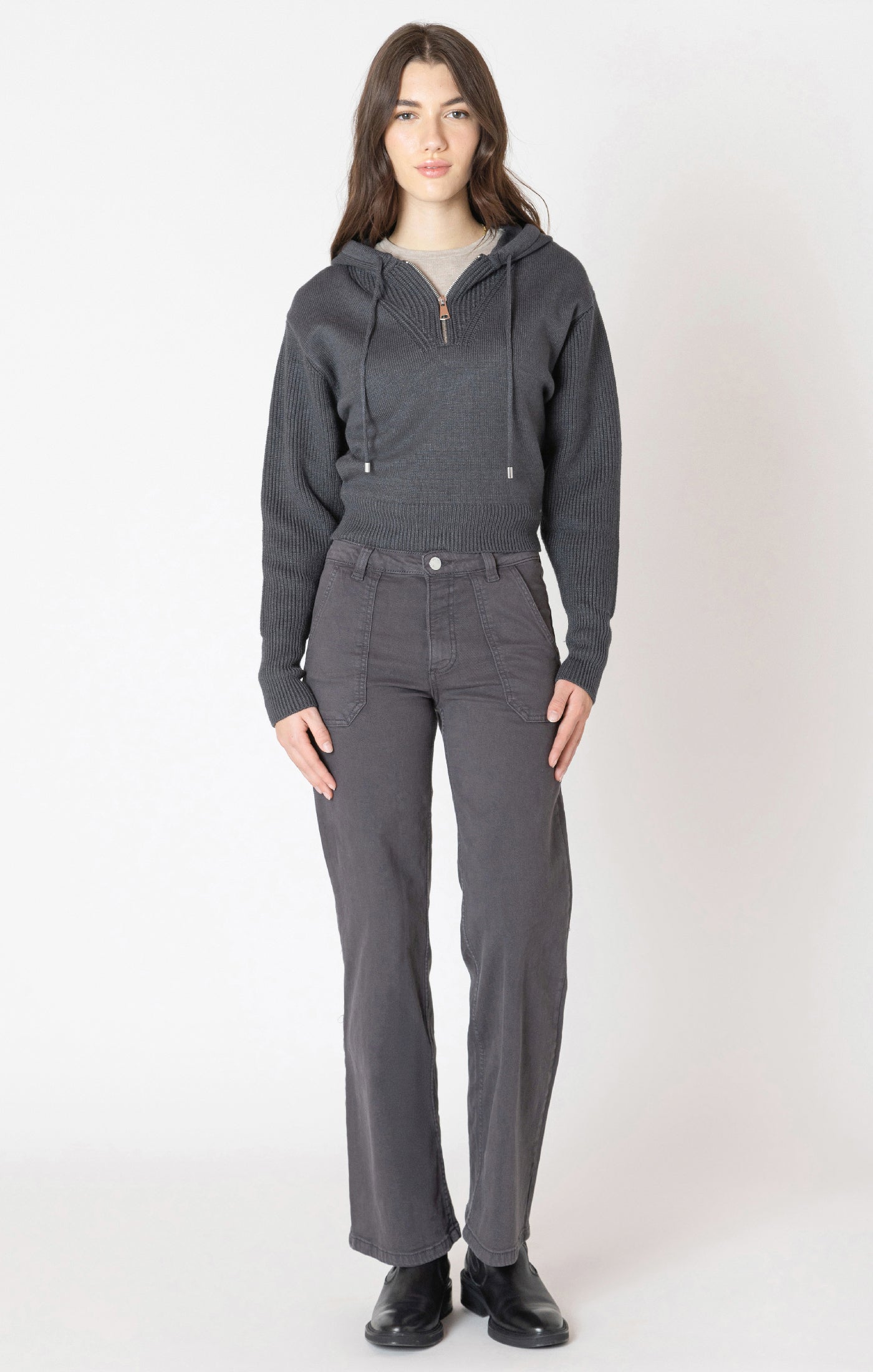 Half Zip Hooded Sweater