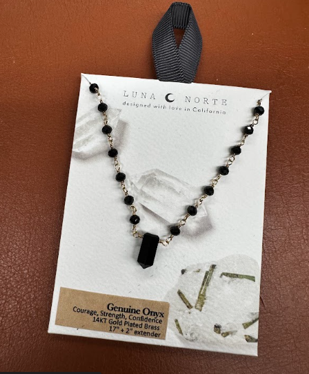 Nocturnal Onyx Necklace with packaging